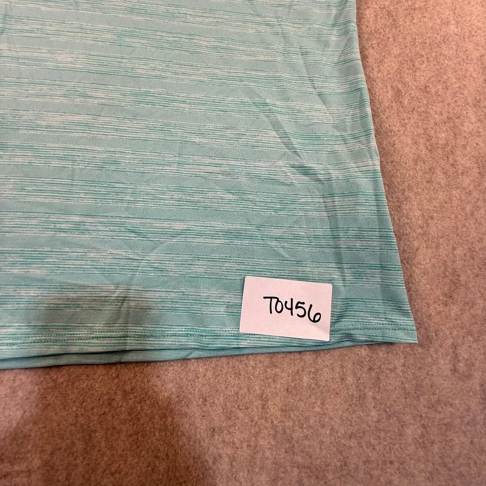 Nike Dri-FIT V-Neck‎ Tee Womens Medium Teal Space Dye Heather Athletic Shirt